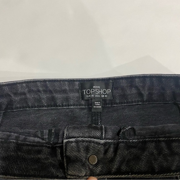 Black Wash Denim Mini Skirt - Picture 3 of 4